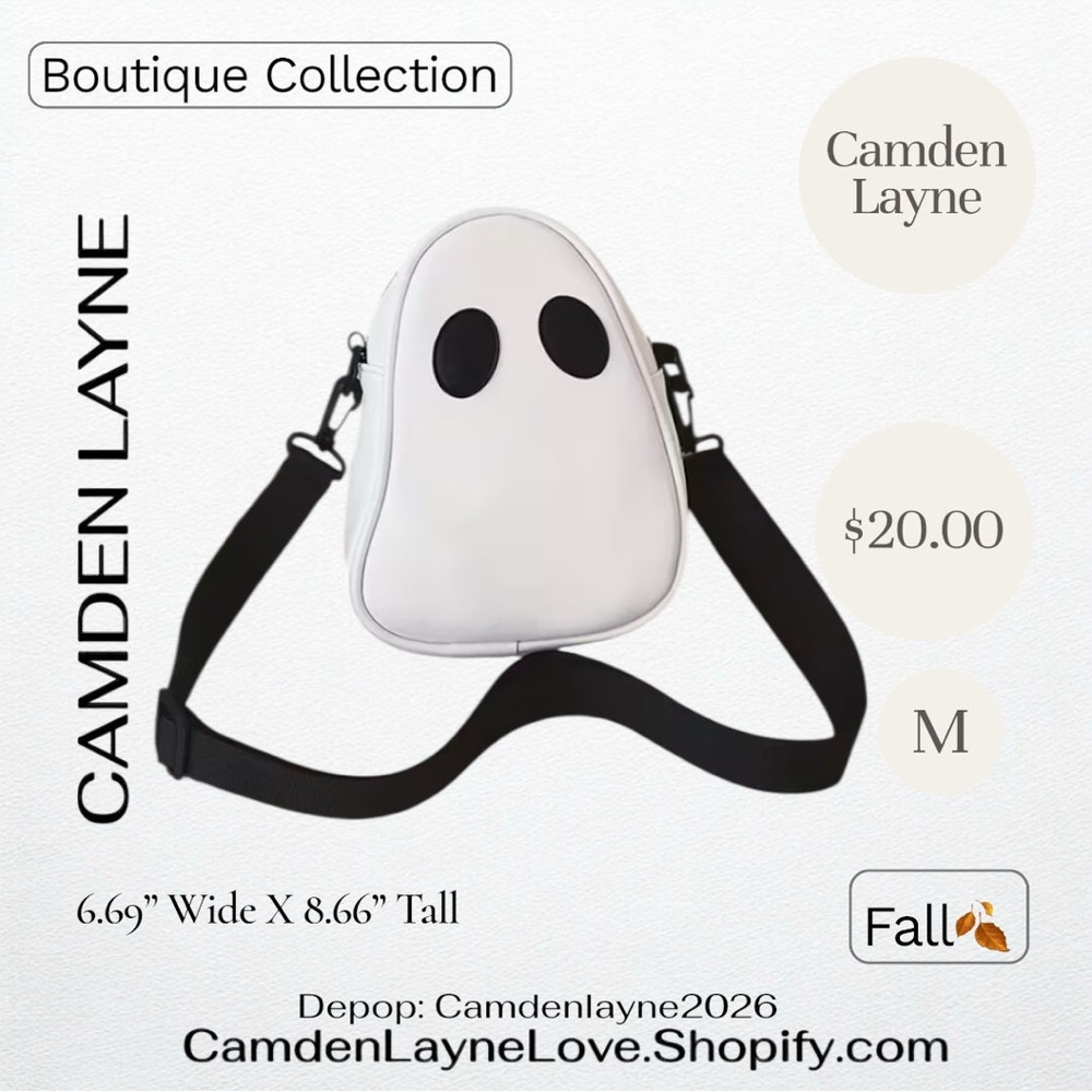 Camden Layne Ghost Crossbody Bag - White and Black